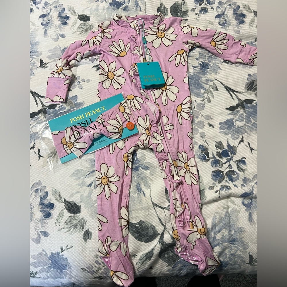 Posh Peanut Jamie Pajamas and Bow
